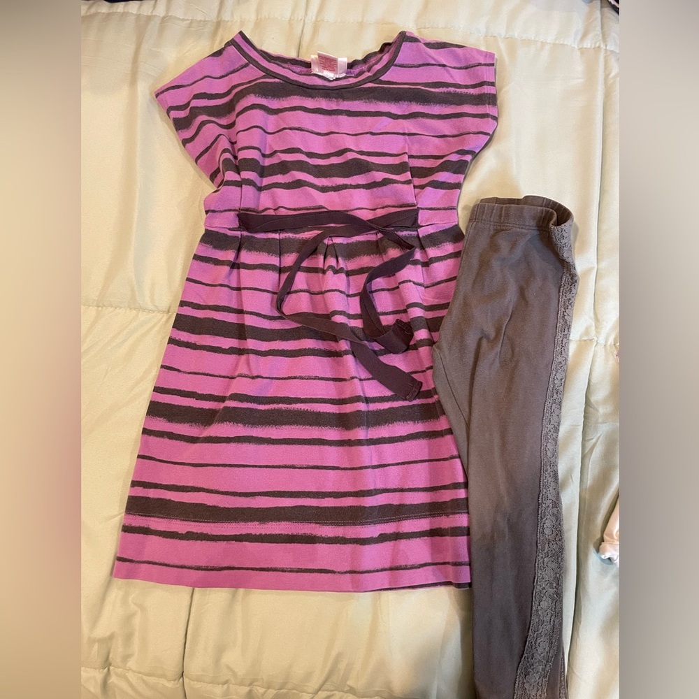 Girls dress with crop pants size 4/5